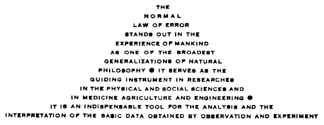 the normal law of error